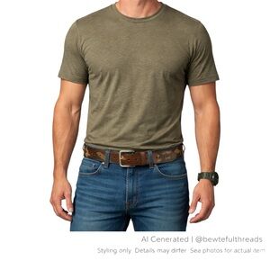 Mossy Oak Camo Hunting Belt 34–36 Leather Canvas Outdoor Workwear